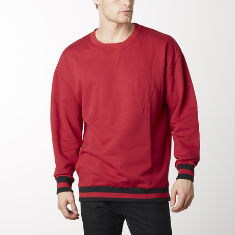 Varsity Fleece Tonal Track Sweatshirt // Oatmeal (S)