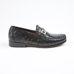 Struzzo Ostrich Leather Loafer // Black (US: 7)