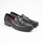 Struzzo Ostrich Leather Loafer // Black (US: 9.5)