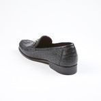Struzzo Ostrich Leather Loafer // Black (US: 7.5)