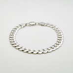 Thick Diamond Cut Cuban Chain Bracelet // 8.5"L