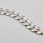 Thick Diamond Cut Cuban Chain Bracelet // 8.5"L