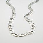 Thick Diamond Cut 3+1 Figaro Chain Necklace // 7.5mm (20"L)