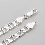 Solid Sterling Silver Thick Mariner Chain Necklace // 6.5mm (20")