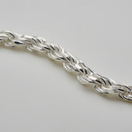 Solid Sterling Silver Rope Chain Bracelet // 5.5mm