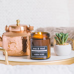 Amber Noir // 9 oz Soy Wax Candle // Amber Jar