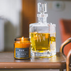 Bourbon // 9 oz Soy Wax Candle // Amber Jar