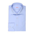 Isaia // Marcelo Solid Dress Shirt // Blue (US: 17.5R)