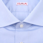 Isaia // Marcelo Solid Dress Shirt // Blue (US: 17.5R)