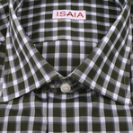 Isaia // Gateana Checked Dress Shirt // Olive (US: 16R)