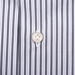 Isaia // Luciano Striped Dress Shirt // Gray (US: 15R)