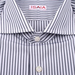 Isaia // Luciano Striped Dress Shirt // Gray (US: 16.5R)
