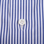 Isaia // Montes Striped Dress Shirt // Blue (US: 15.5L)