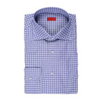 Alonzo Checked Dress Shirt // Blue (US: 15.5L)
