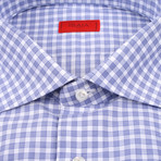 Alonzo Checked Dress Shirt // Blue (US: 15.5L)