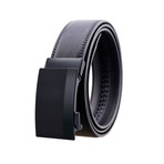 Leather Belt //  Black Belt + Black Buckle // Model AEBL122