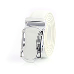 Leather Belt // White Belt + White Buckle // Model AEBL032
