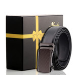 Leather Belt // Leather Belt // Brown Belt - Brown Buckle // Model AEBL182
