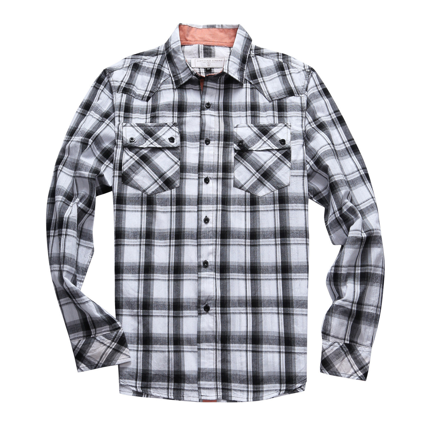 Something Tried Western Yoke Shirt // White + Black (S) - Something ...