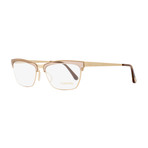 Women's // Cateye Eyeglasses // Transparent Brown + Gold