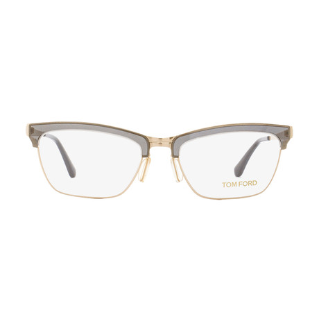 Women's // Cateye Eyeglasses // Gray + Gold + Black
