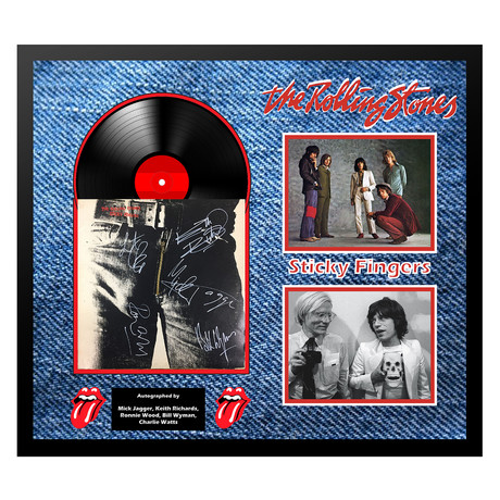 Signed + Framed Album Collage // "Sticky Fingers" // The Rolling Stones