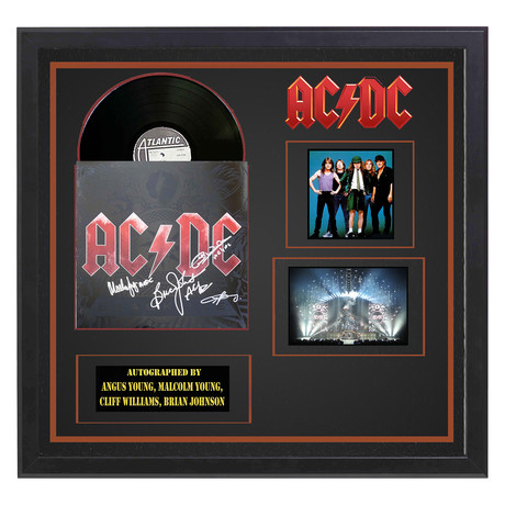 Signed + Framed Album Collage // "Black Ice" // AC/DC