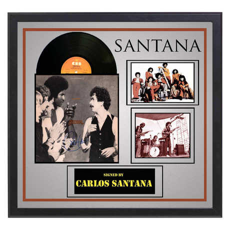 Signed + Framed Album Collage // Carlos Santana