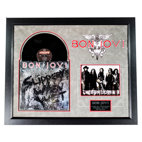 Signed + Framed Album Collage // Bon Jovi
