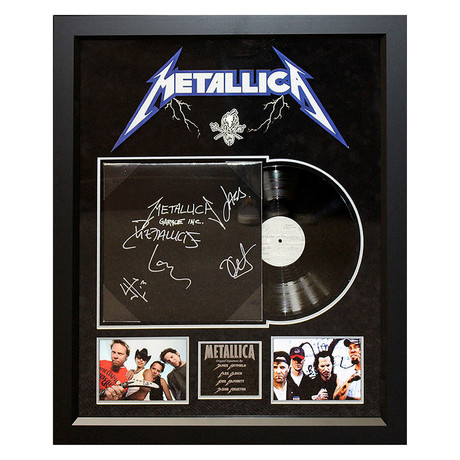 Signed + Framed Album Collage // "Garage INC" // Metallica