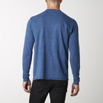 Long-Sleeve Knit Henley // Indigo (2XL)