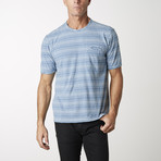 Chest Pocket T-Shirt // Indigo Stripe (XL)