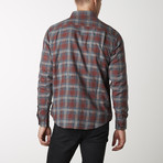 Long-Sleeve Plaid Shirt V2 // Red + Gray (S)