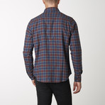 Long-Sleeve Plaid Shirt // Red + Blue (S)