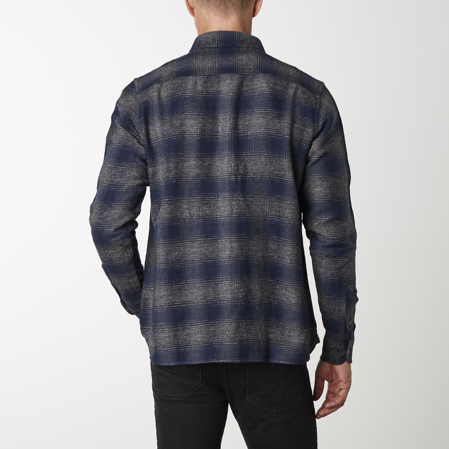 Long-Sleeve Plaid Shirt // Blue + Gray (S) - Chambray NY - Touch of Modern