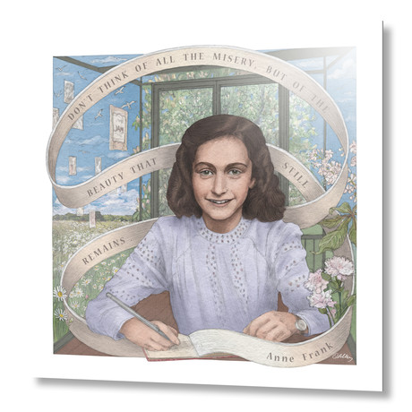Anne Frank // Aluminum (16"W x 16"H x 1.5"D)
