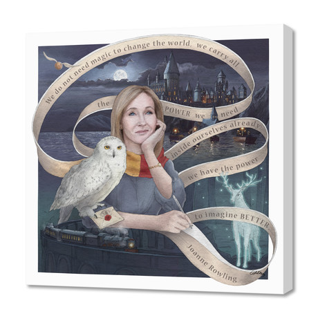 Joanne Rowling // Canvas (16"W x 16"H x 1.5"D)
