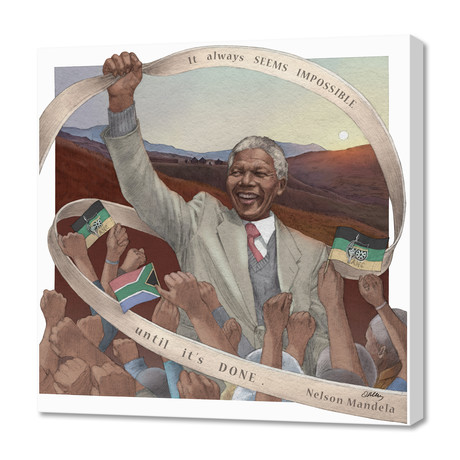 Nelson Mandela // Canvas (16"W x 16"H x 1.5"D)