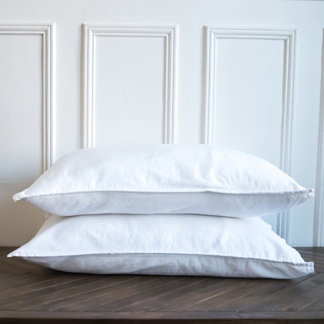 Pillow Cases // Stonewashed // White // Set of 2 (Standard)