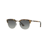 Persol // Classic Clubmaster Sunglasses // Tortoise Silver + Gray Gradient