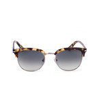 Persol // Classic Clubmaster Sunglasses // Tortoise Silver + Gray Gradient