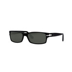 Classic Rectangle Polarized Sunglasses // Black + Gray Polarized