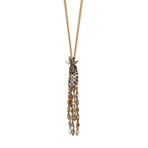 Stefan Hafner 18k Rose Gold Diamond + Quartz Necklace