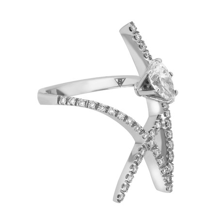 Stefan Hafner 18k White Gold Diamond Ring // Ring Size: 6.75