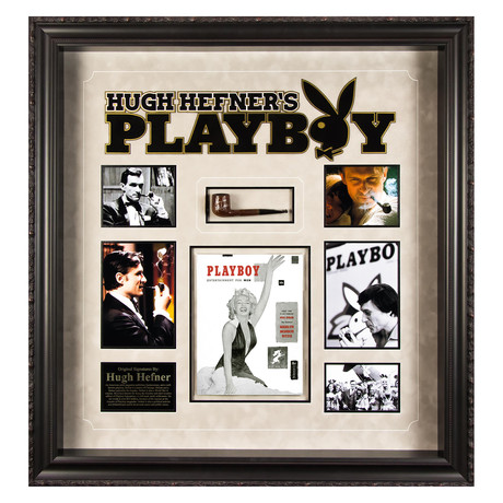 Signed + Framed Collage // Hugh Hefner