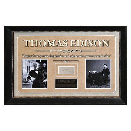 Signed + Framed Signature Collage // Thomas Edison
