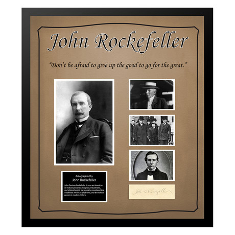 Signed + Framed Signature Collage // John Rockefeller