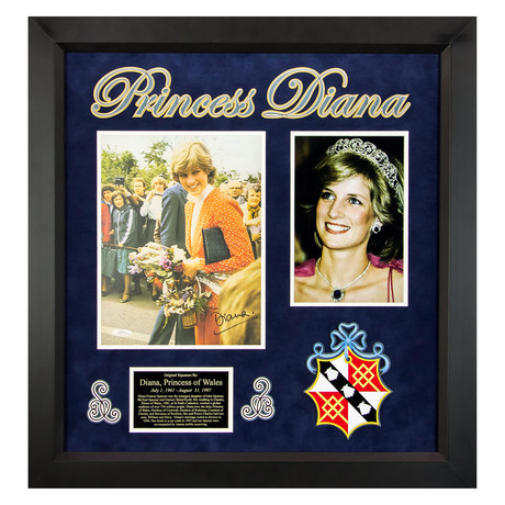 Signed + Framed Signature Collage // Princess Diana