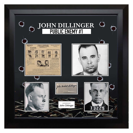 Signed + Framed Signature Collage // John Dillinger