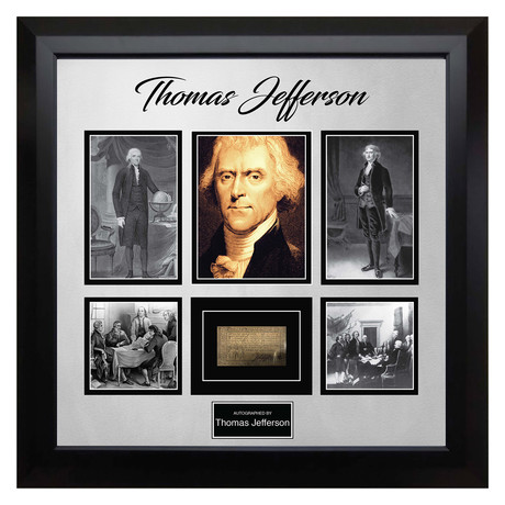 Signed + Framed Signature Collage // Thomas Jefferson